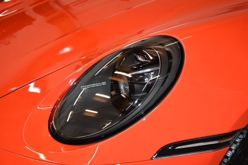Porsche Keramikversiegelung Scheinwerfer Detailansicht